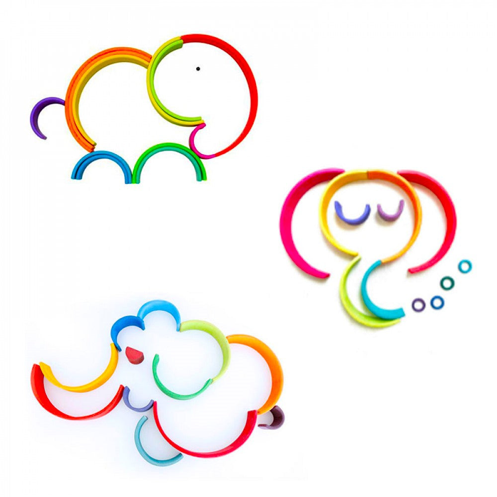 Rainbow Stacker Large - 12 Pcs Earthytweens