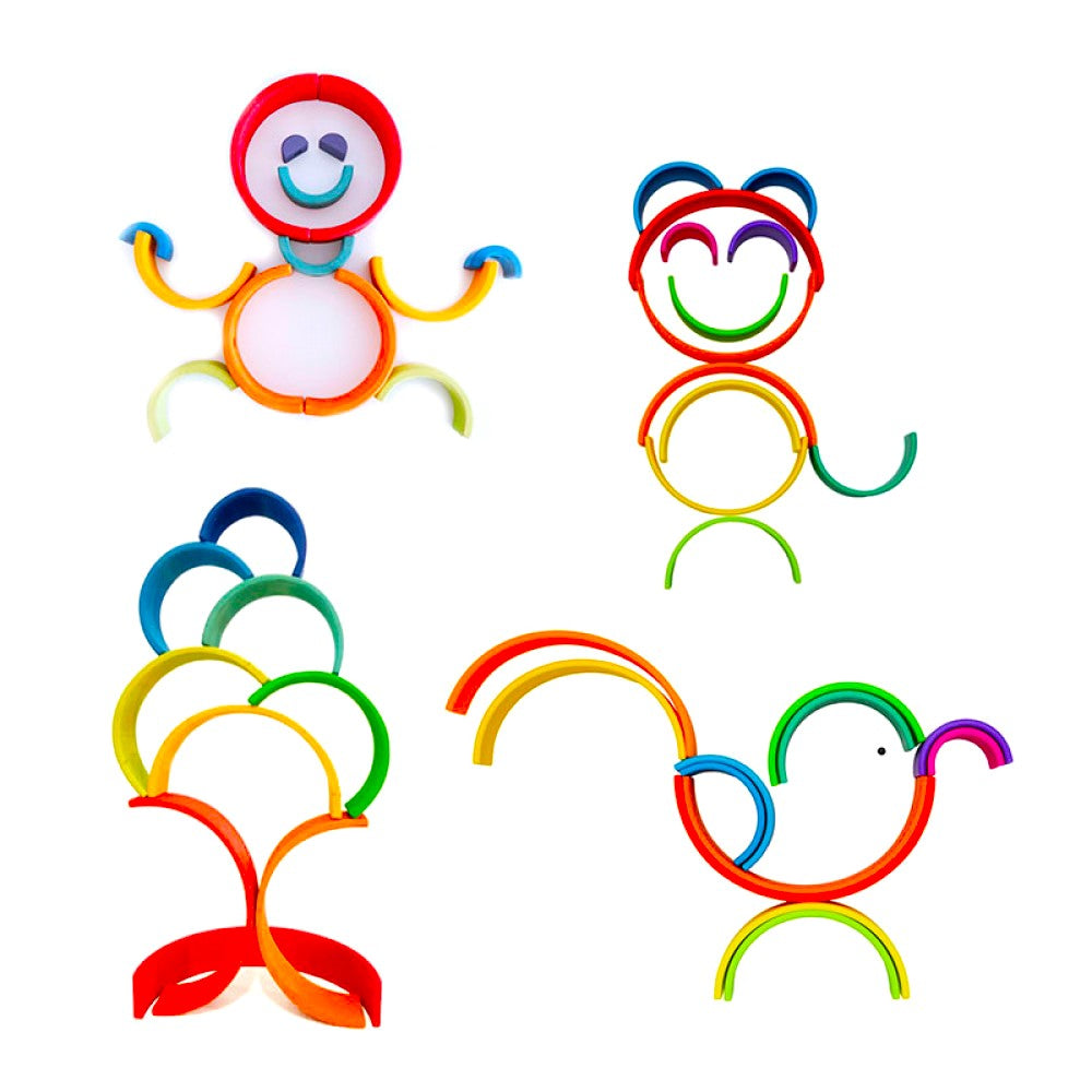 Rainbow Stacker Large - 12 Pcs Earthytweens