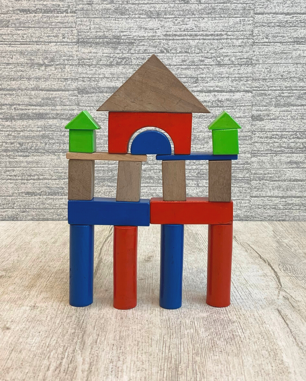 Colored wooden best sale building blocks