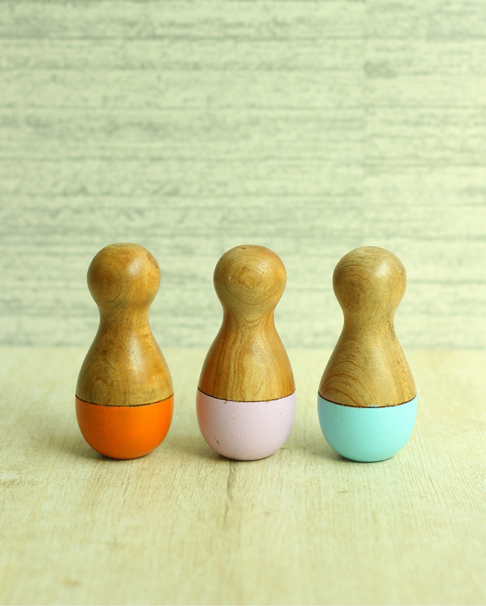 Small Wooden Pin Bowling Set Earthytweens
