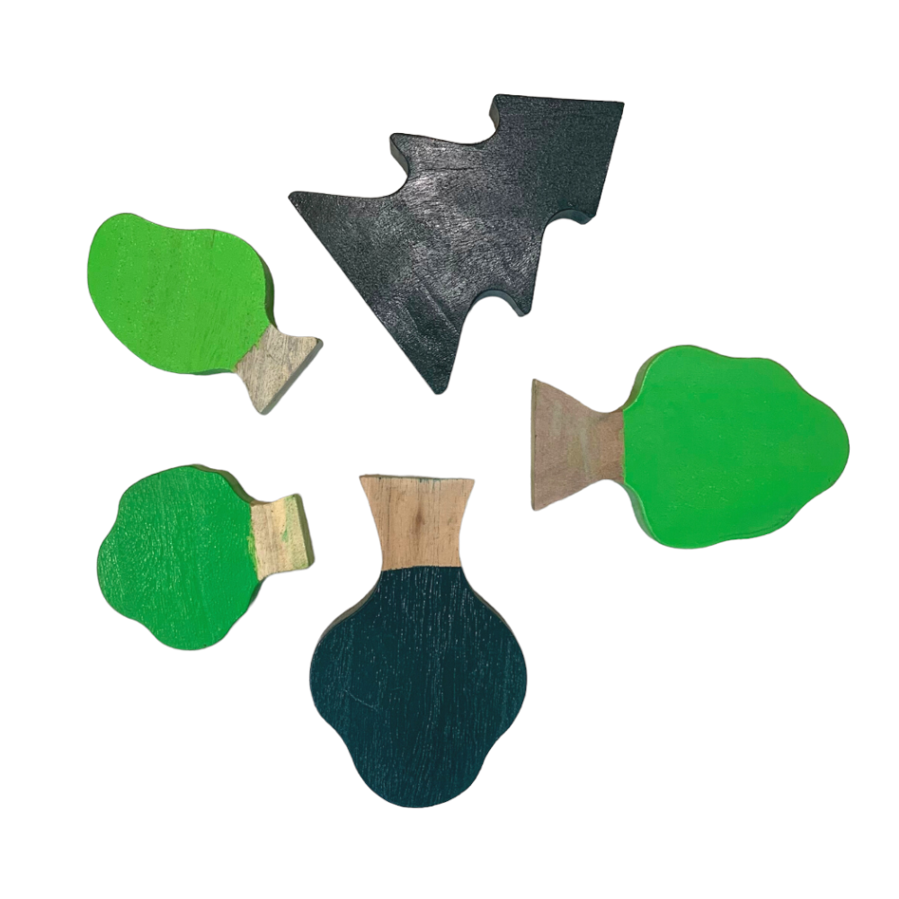 Wooden Tree (Set Of 5) Earthytweens