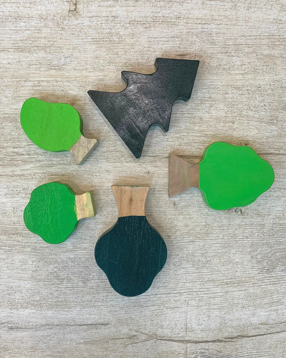 Wooden Tree (Set Of 5) Earthytweens
