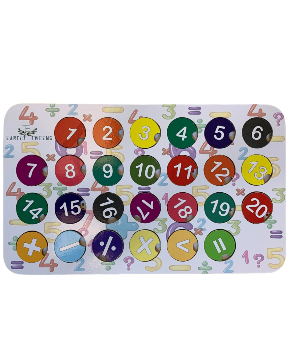 Wooden Numbers Learning Board
