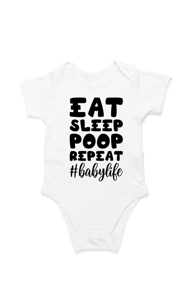 Tiny Routine Romper – Eat Sleep Poop Repeat!