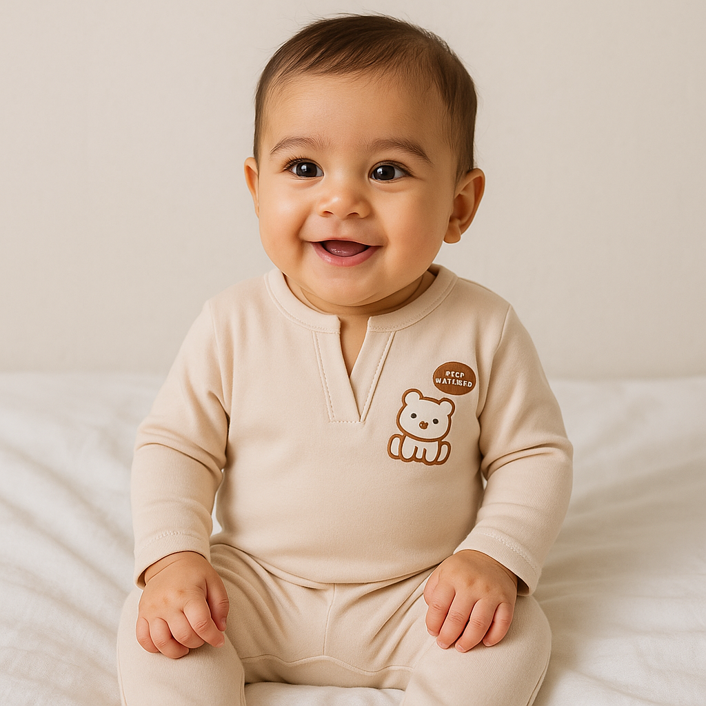 Pastel Parchment Cotton Jersey Jumpsuit