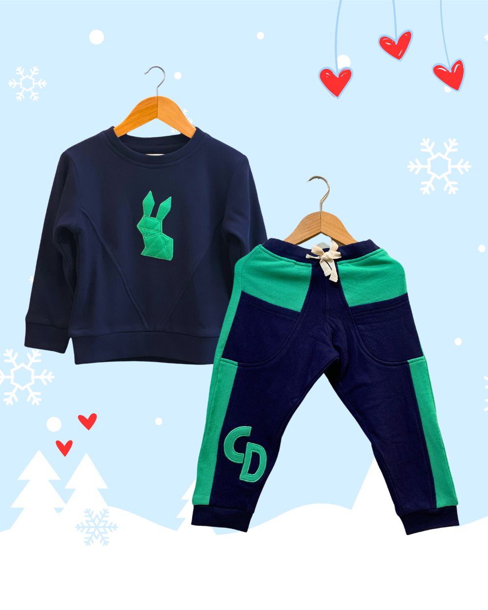 Baby-Kids 100% Cotton Terry - 2 Piece Sweatshirt and Joggers Set
