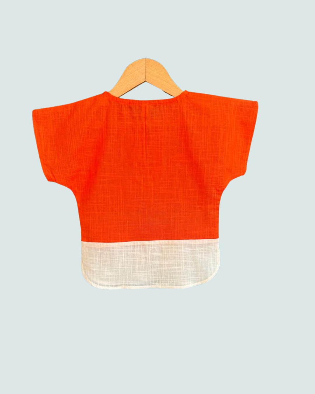 Easy Going Colorblocked Shirt-Orange