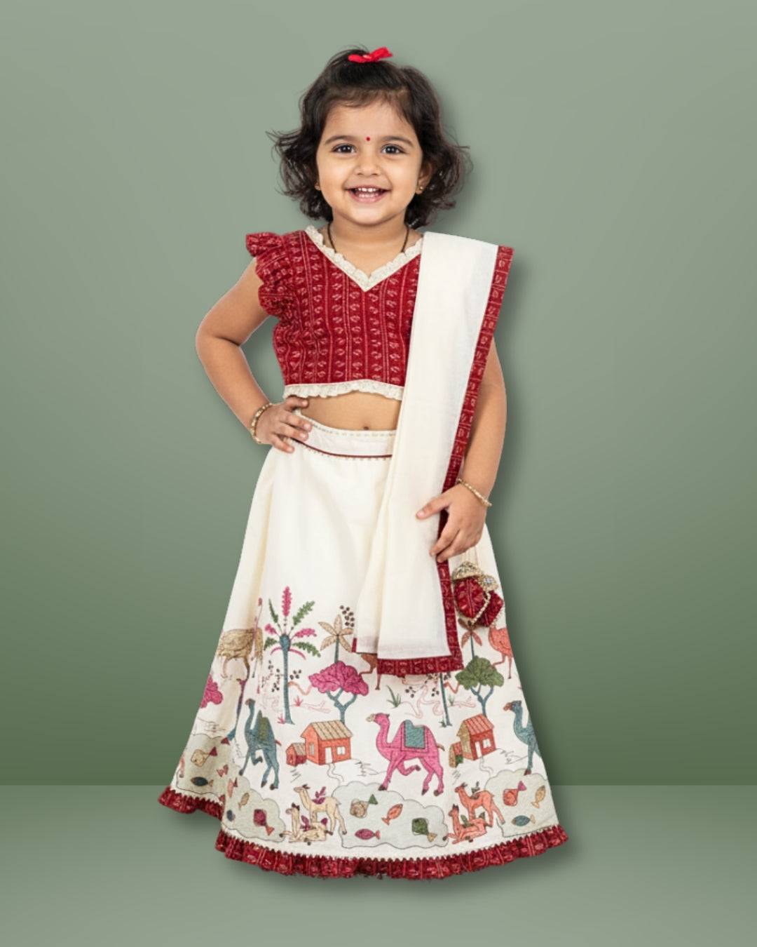 Festive Folk Lehenga Set