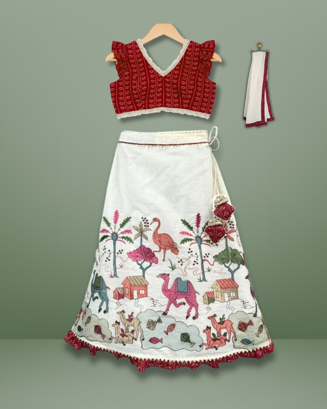 Festive Folk Lehenga Set