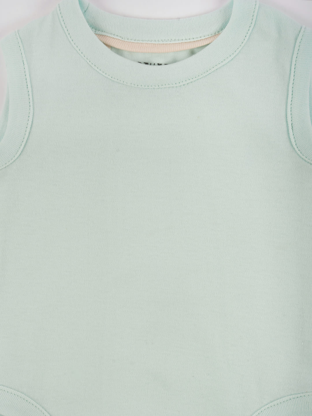 Pastel Green Cotton Jersey Vest