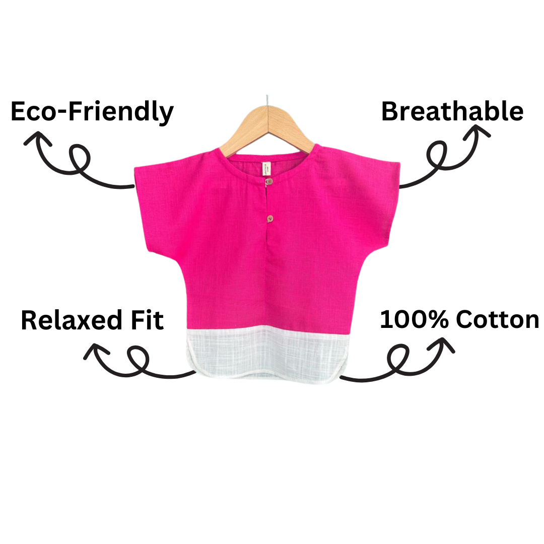 Easy Going Colorblocked Shirt-Pink