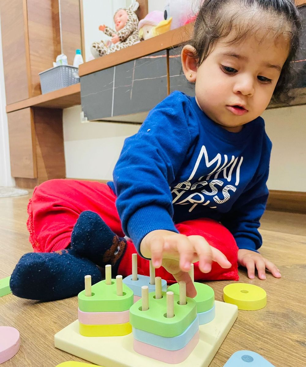 Buy Wooden Geometric Shape Sorter 4 Shapes Earthy Tweens