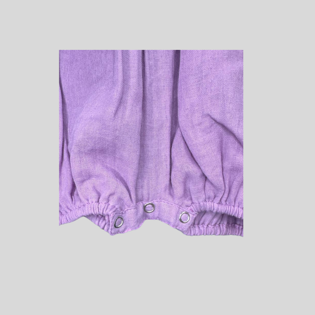 Double Cotton Purple Frill Onesie