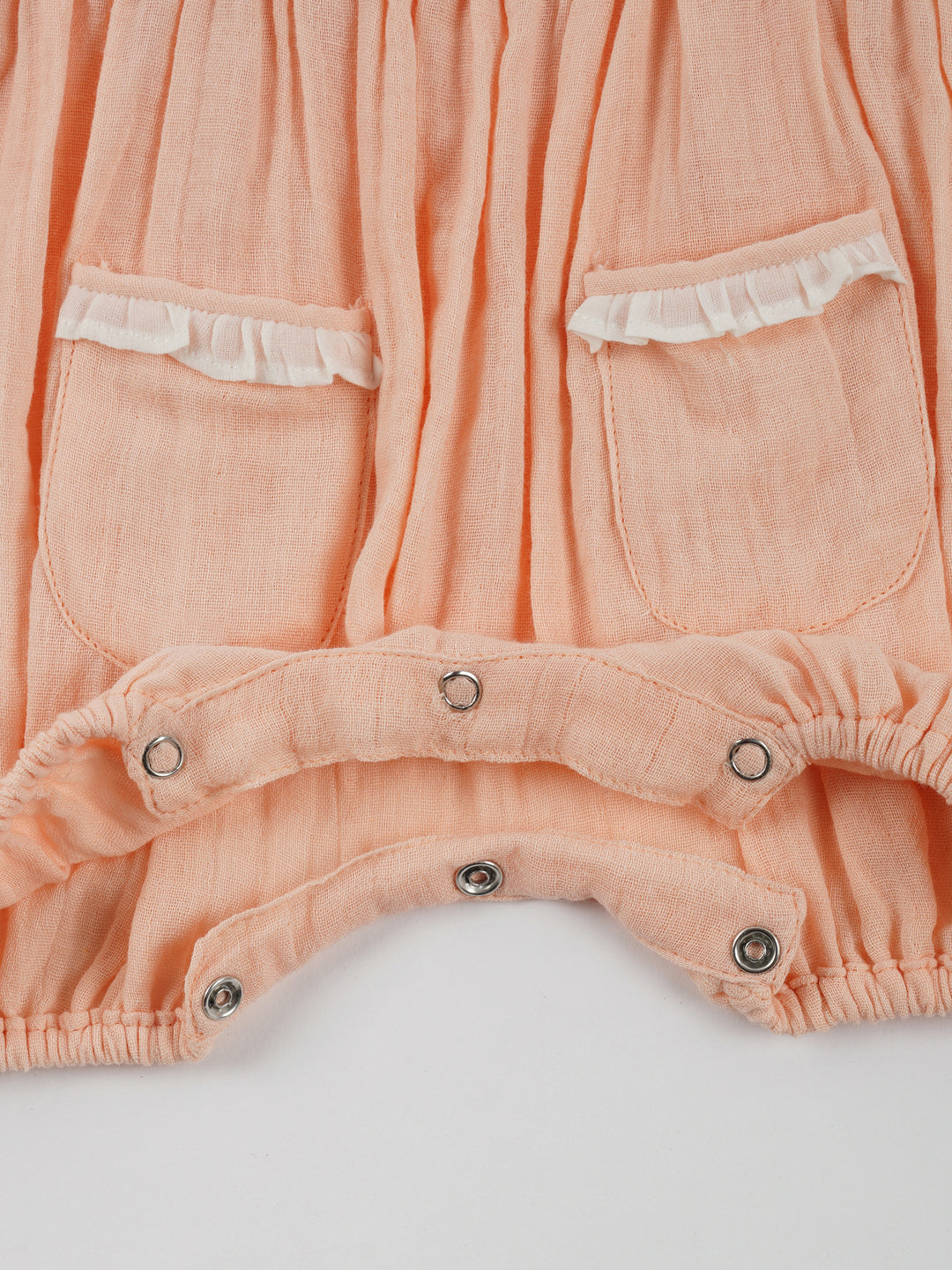 Double Cotton Pink Frill Onesie
