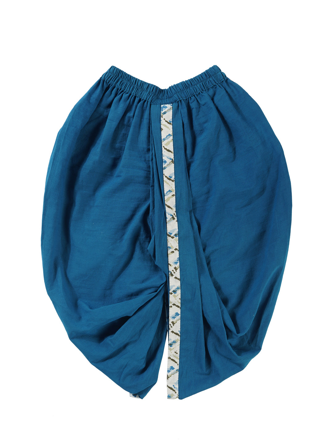 Printed Bagalbandi & Azure Blue Dhoti Set