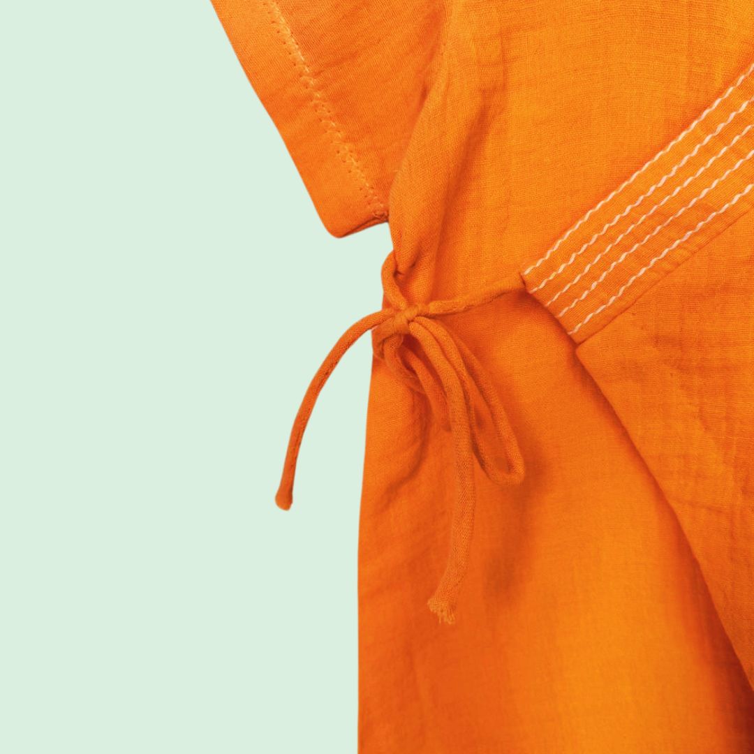 Tangerine Bliss Kimono Romper