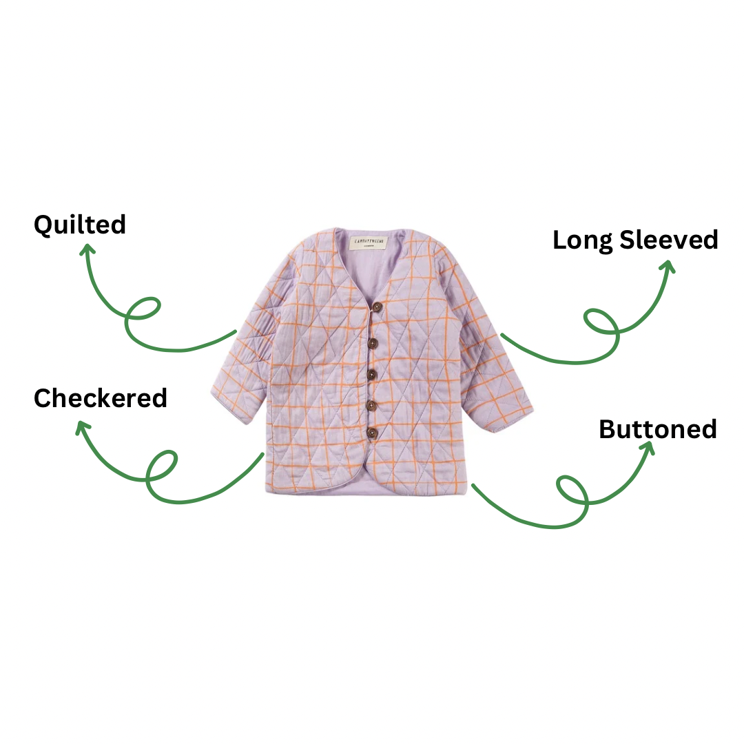 Quilted Jacket - Lavender Check