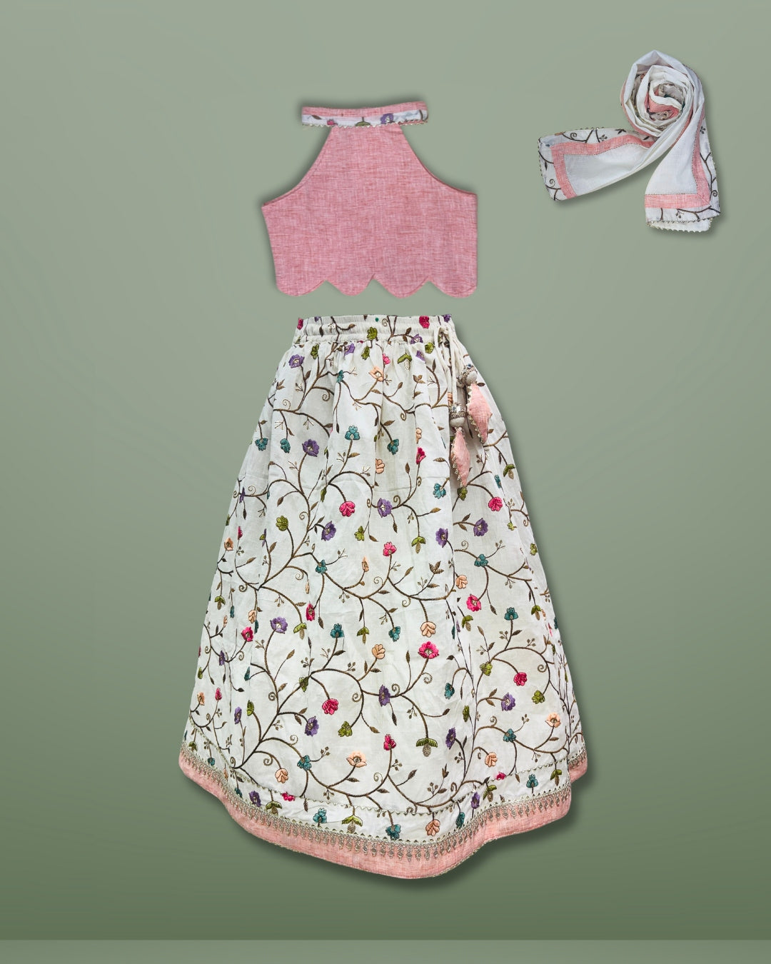 Blush Blossom Lehenga Set
