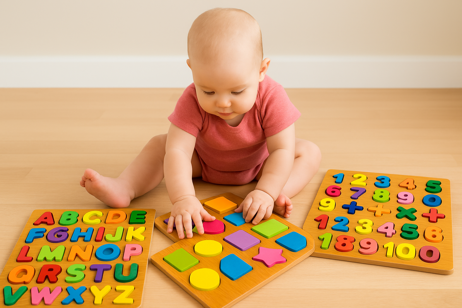 Wooden Educational Puzzle Set of 3
