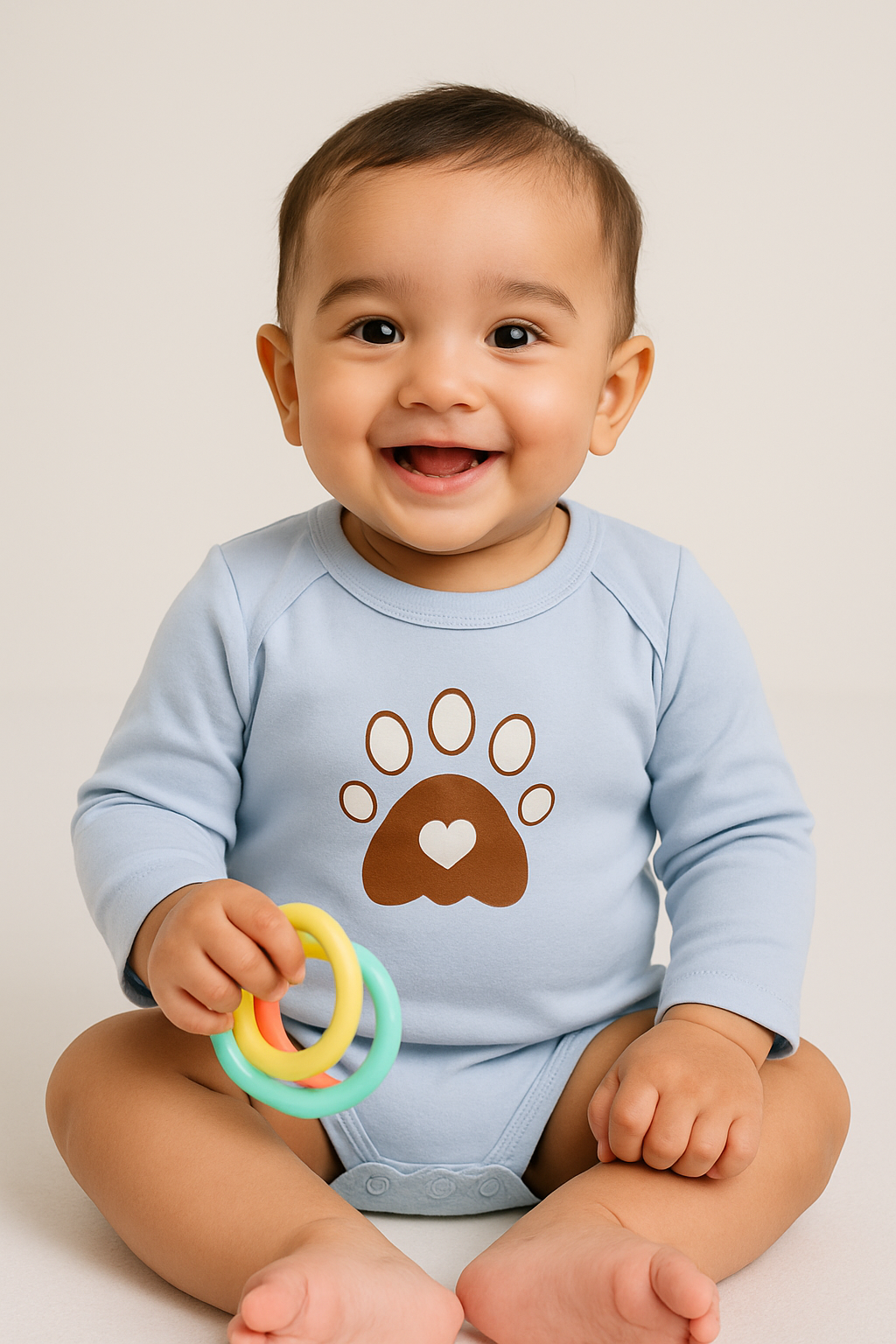 Heather Colored Cotton Jersey Onesie