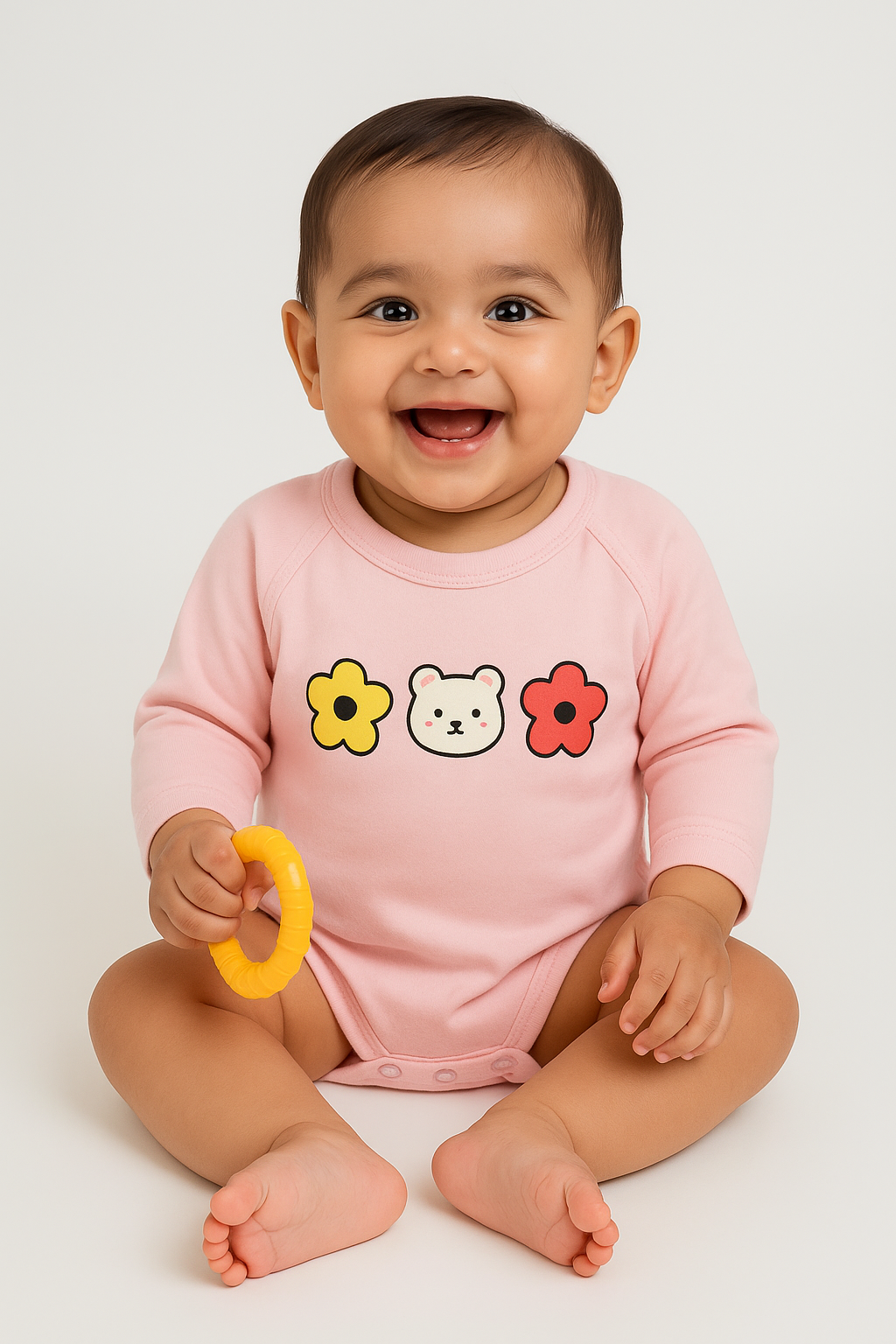 Pastel Pink Cotton Jersey Onesie