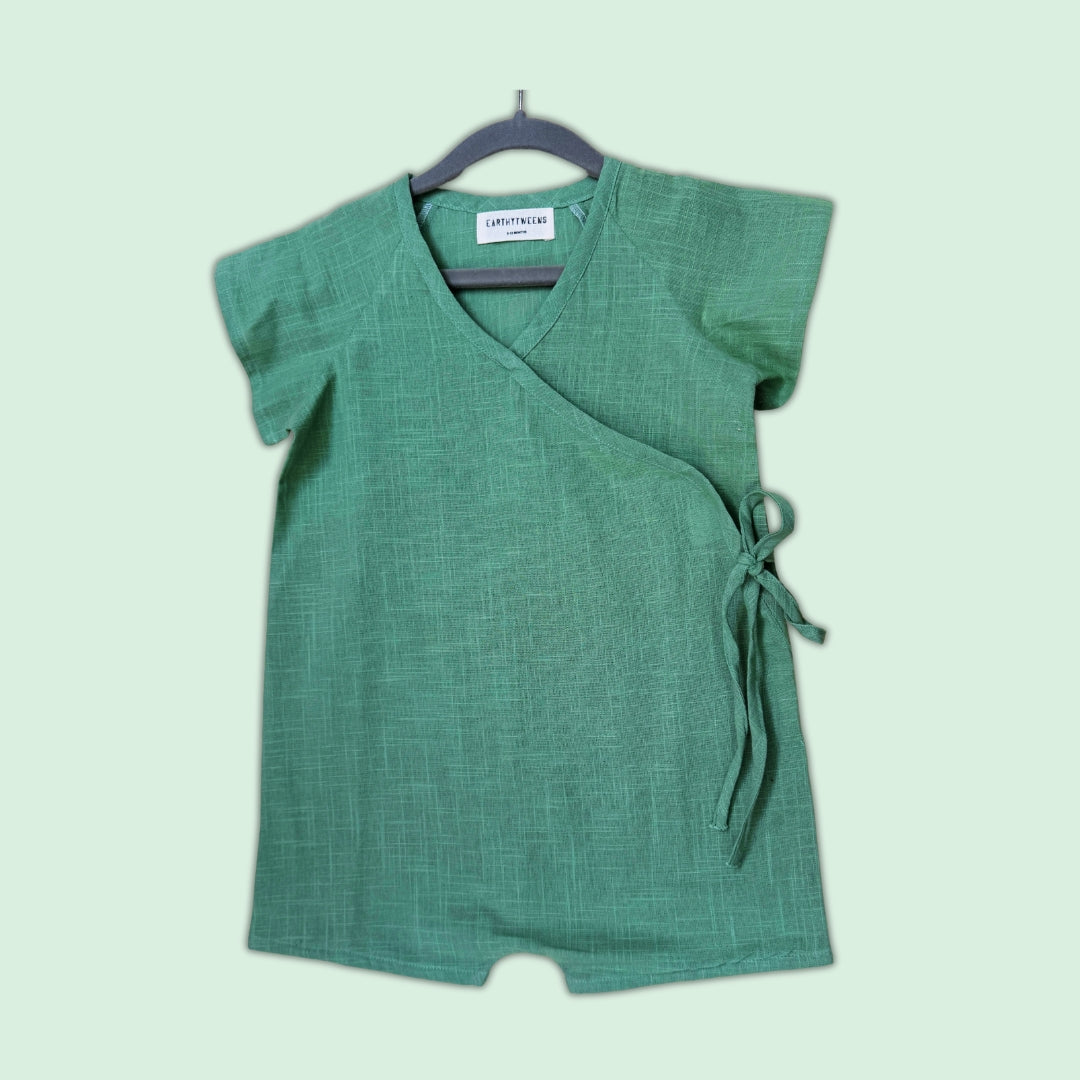 Jump In Pumpkin Baby Onesie-Pista Green