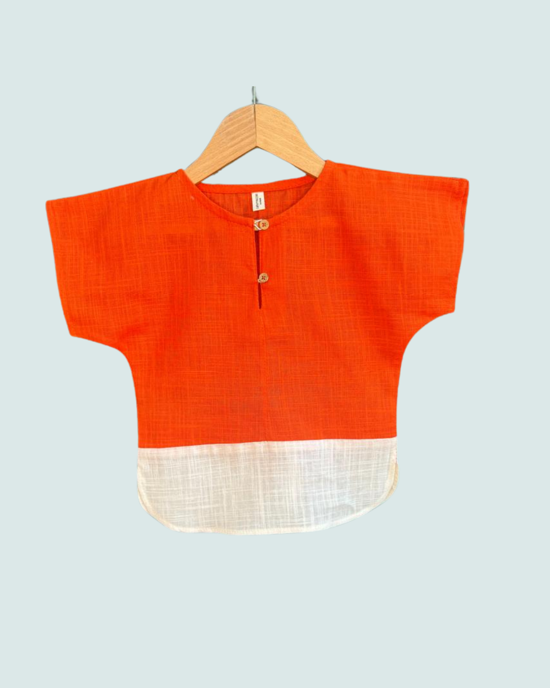 Easy Going Colorblocked Shirt-Orange