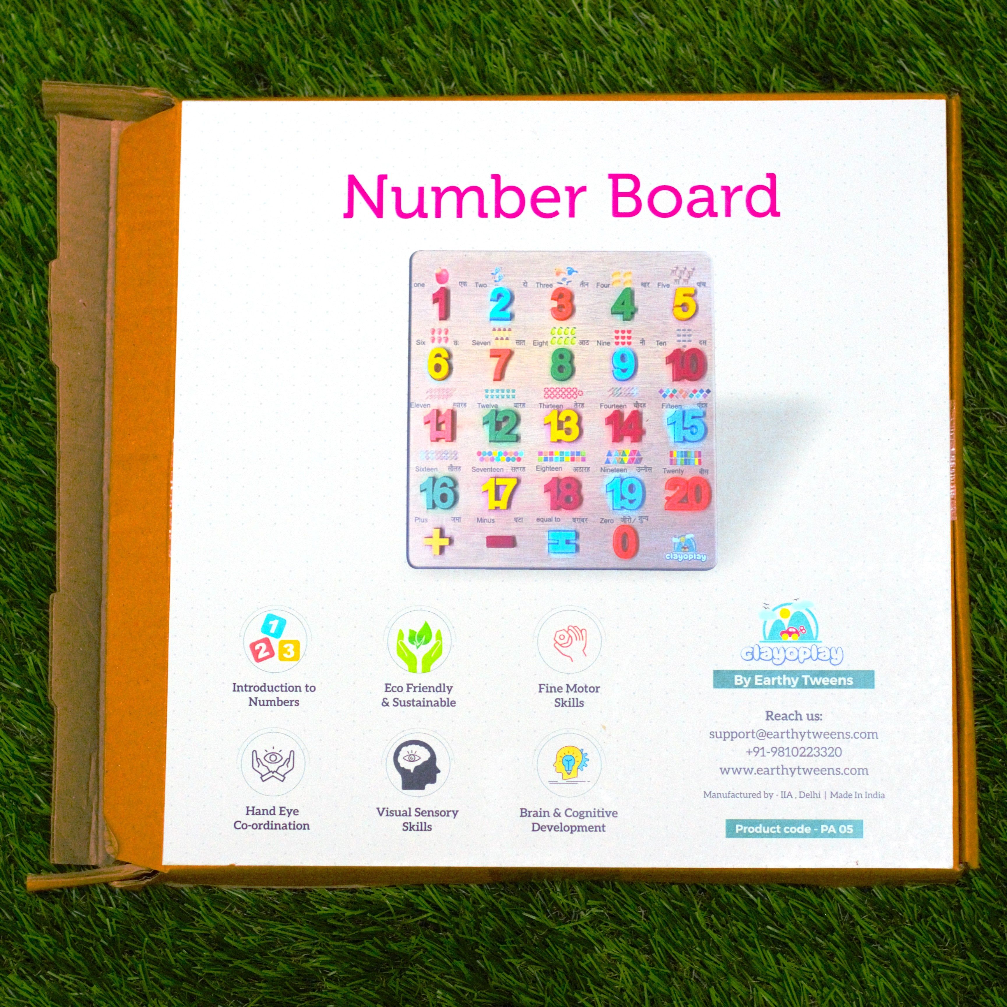 Learn Numbers Wooden board Earthytweens