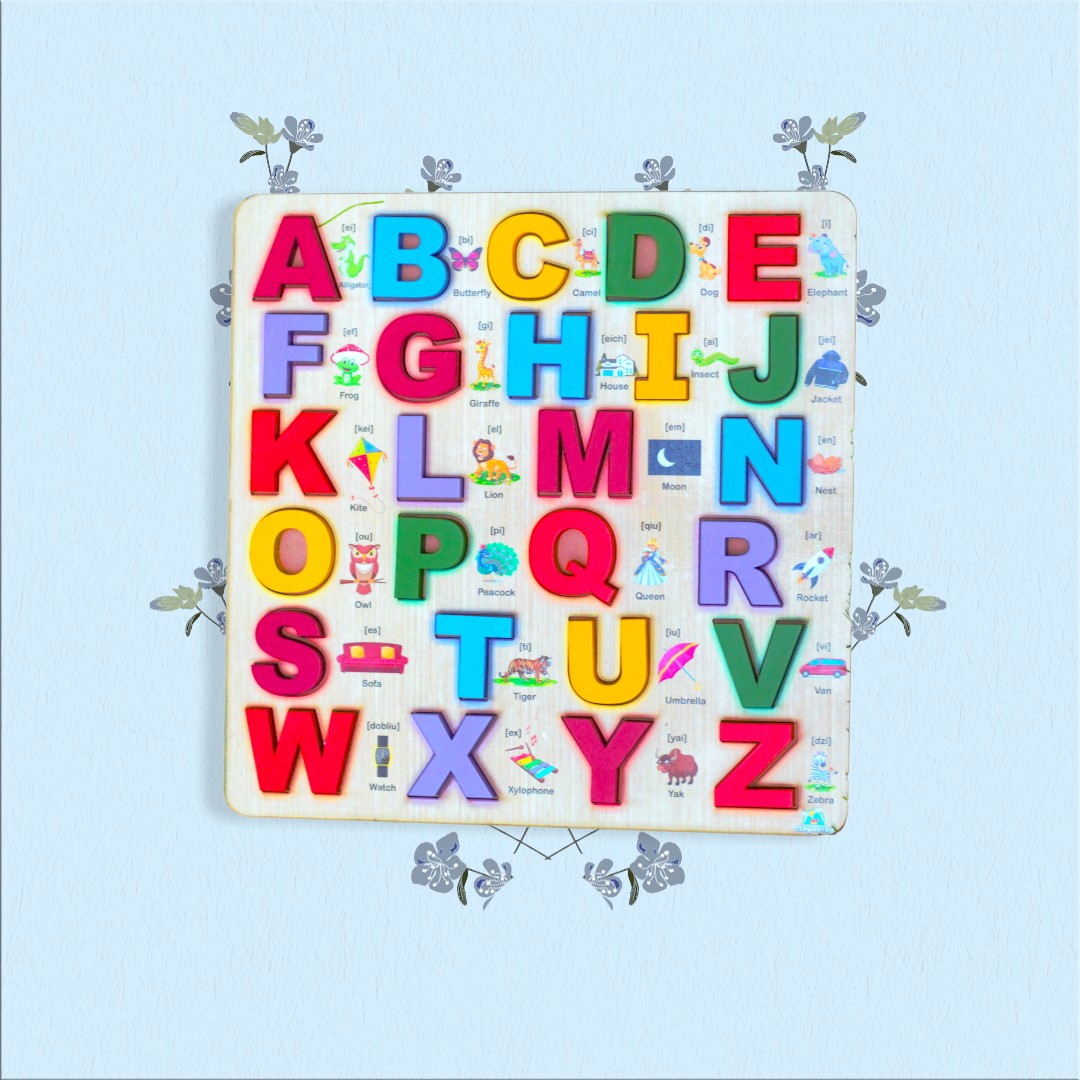 Capital Alphabet Wooden Board Earthytweens