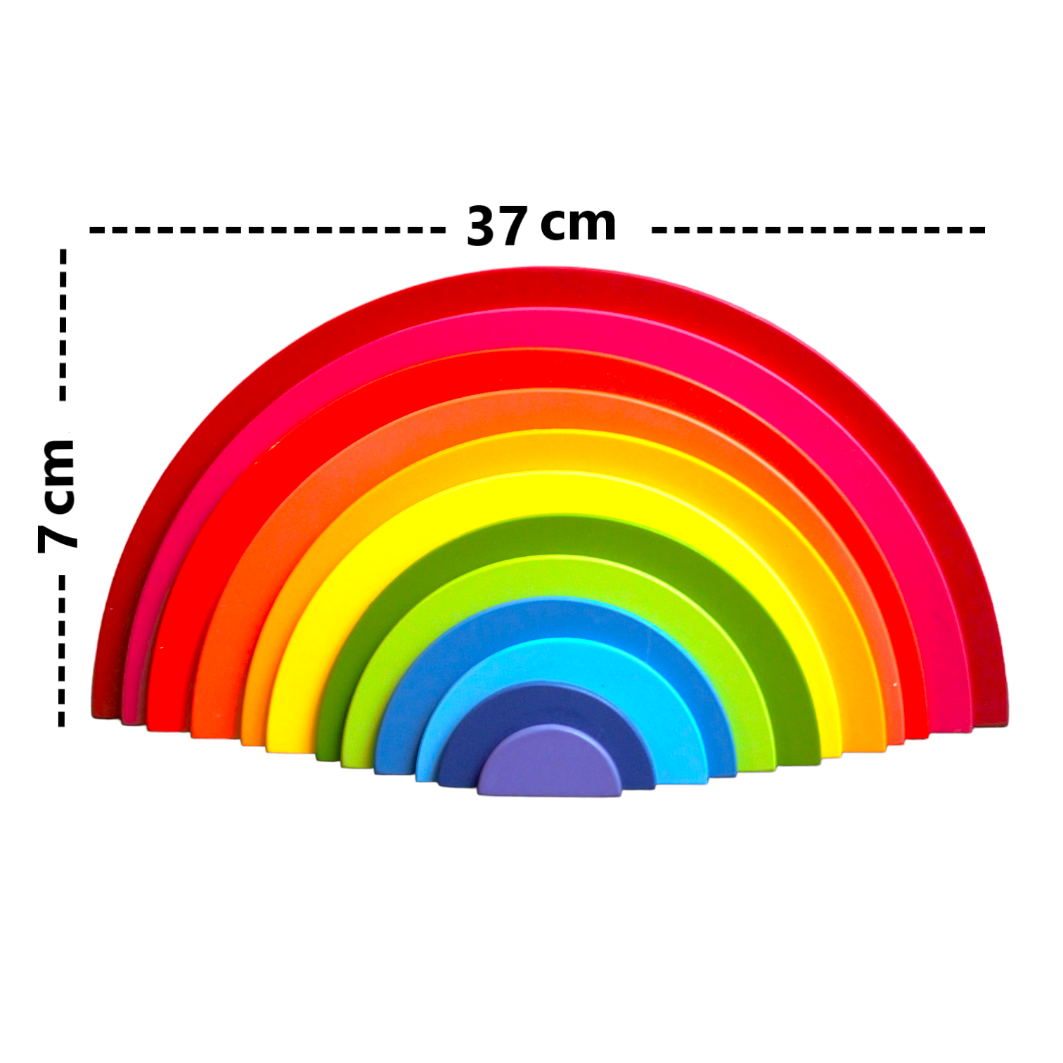 Large Rainbow Semi Circles - 12 pcs Earthytweens