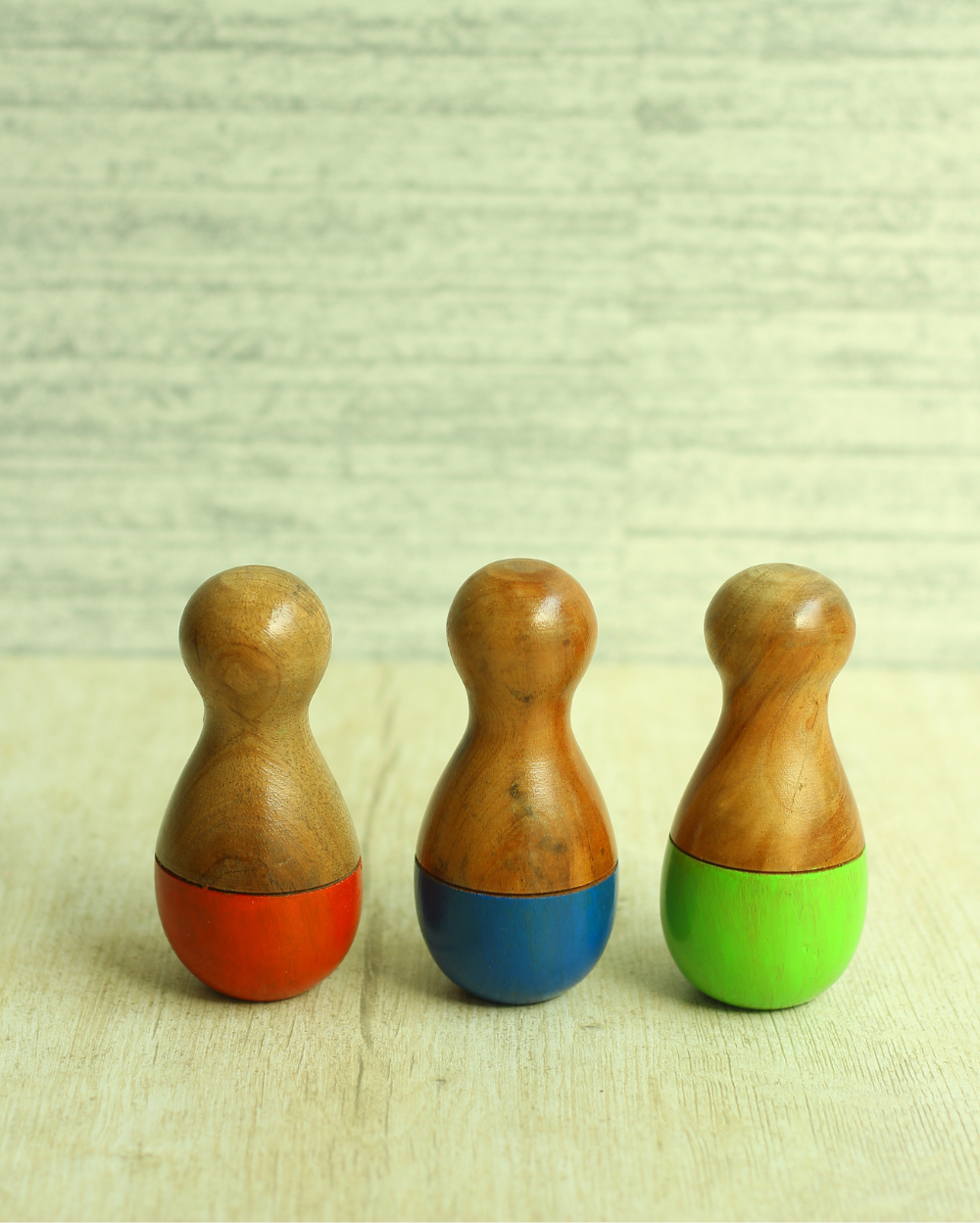 Small Wooden Pin Bowling Set Earthytweens